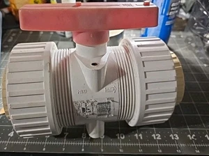 American Valve 2- 1/2" PVC True Union Ball Valve Socket Ends - Picture 1 of 6