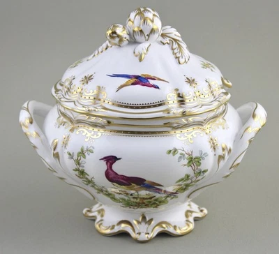 SPODE CHINA ENGLAND CHELSEA BIRD SAUCE TUREEN & COVER ROYAL PROVENANCE PERFECT! - Image 1 of 4