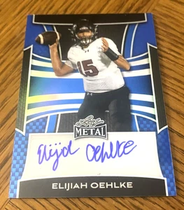 2025 foglia metallo Elijiah Oehlke auto prismatico "BLU" #'d/20 SP RC WAKE FOREST - Foto 1 di 2
