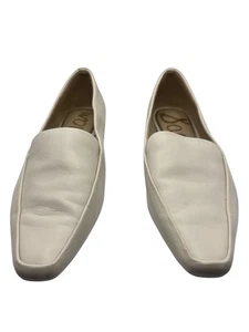 Sam Edelman Woman’s Leather Loafers Size 8 Ivory Modern Look Emelie Square Toe - Picture 1 of 8