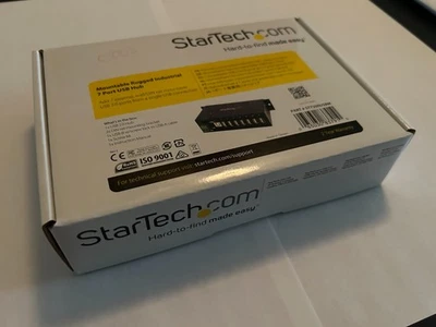 NEW StarTech.com 7 Port USB 2.0 Hub (USB-A) Metal Industrial Mountable ESD/Surge - Image 1 of 4