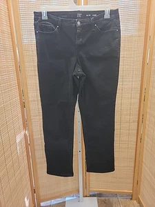 Crown And Ivy Womens Ankle Jeans Size 14S Black Pockets Stretch Button Zipper - Picture 1 of 12