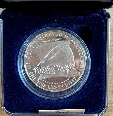 1987 United States Constitution Coin Proof Silver $1. We The People 😎🪙🇺🇸 - Image 1 of 3