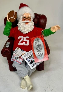 DEPT 56/Enesco ARMCHAIR QUARTERBACK Santa Claus w Football 25th Anniversary - Picture 1 of 3