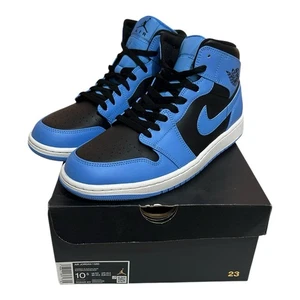 Air Jordan 1 Mid Herren Größe 10,5 University Blue/Black - Bild 1 von 6