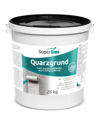 SuperBau Quarzgrund 25 kg Quarzsand Haftgrund Fliese auf Fliese Grundierung WEIß - Bild 1 von 4
