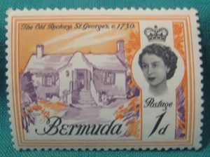Bermudas 1962-1d Old Rectory-St. George-como nuevas nunca montadas individuales - Imagen 1 de 2
