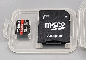 TOSHIBA EXCERIA 256GB SD Card w Adapter & Case For Phones Cameras Drones More - Picture 1 of 2