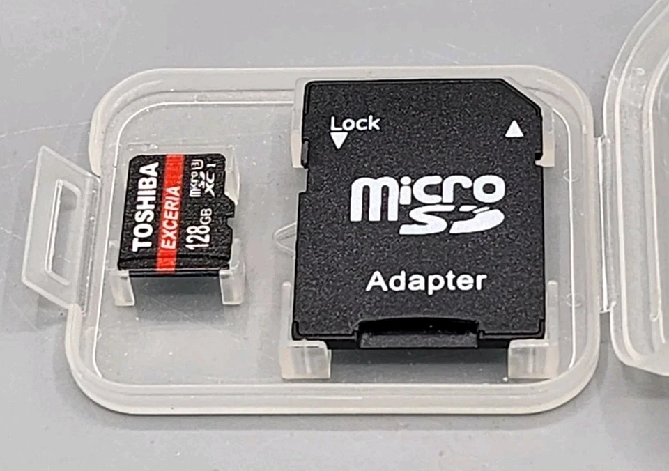 TOSHIBA EXCERIA 256GB SD Card w Adapter & Case For Phones Cameras Drones More - Image 1 of 2