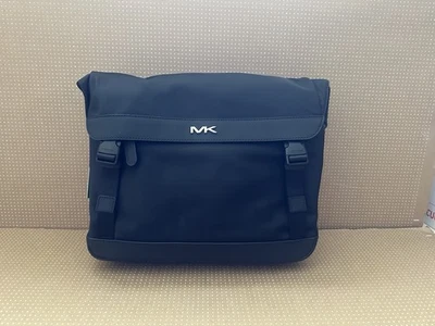 MICHAEL KORS Mens Black Messenger Bag MALONE Nylon Bike Bag $198 - Image 1 of 4