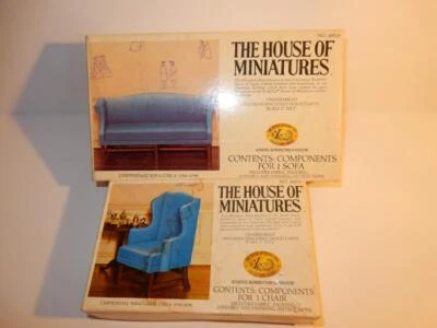 дом миниатюр мебель набор Chippendale диван и крыло стул - Изображение 1 из 2