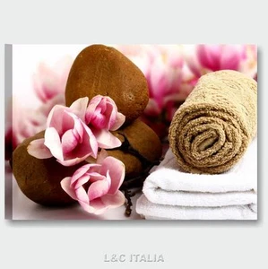 Zen Fiori Benessere 6 - Quadro su Tela Bagno Moderno e Centro Estetico 70 x 50 - Foto 1 di 1