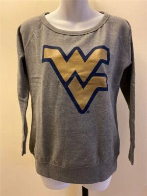 Nueva sudadera gris pequeña West Virginia Mountaineers para mujer talla S Foto 1 de 4