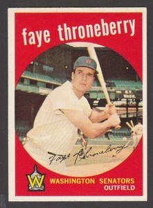 1959 TOPPS  BASEBALL  #  534  FAYE THRONEBERRY   INV  J1695 - Afbeelding 1 van 2