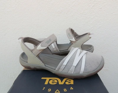 TEVA TAUPE TIRRA CT 绑带近趾运动凉鞋,女式 US 7/EUR 38 ~ 全新 — 第 1/4 张图片
