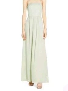 NEW WAYF The Harlet Convertible Chiffon Maxi Gown Dress Spearmint Green Large - Picture 1 of 7