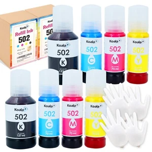 4-8 PK Koala Ink 502 Wkład do Epson 502 EcoTank 2760 4760 3760 ST-2000 ET-2750 - Zdjęcie 1 z 22