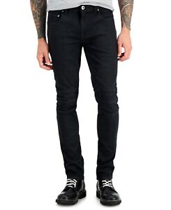Inc Men's Black Coated Skinnyfit Jeans  Black Wash 34 Reg