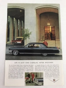 Cadillac Vtg 1964 Print Ad Life Is Just One Cadillac After Another - Picture 1 of 3