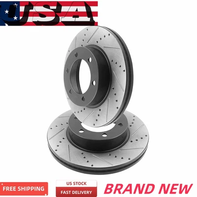 Rear Drilled Rotors For Chevy Silverado 1500 Escalade Sierra ESV GMC 1500 - Image 1 of 4