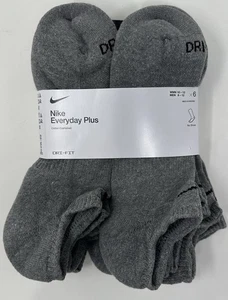 Nike Everyday Plus Algodón Acolchado Dri-Fit No Show Gris Hombres 8-12 SX6898-064 - Imagen 1 de 2