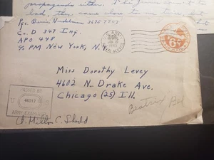 APO 448 BERTRIX, BELGIUM 1945 Censored WWII Army Cover 347th Infantry w/ letter - Picture 1 of 3