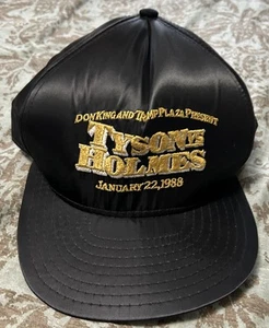 Vintage Mike Tyson vs Larry Holmes Fight Trump Plaza 1988 SnapBack Hat - Picture 1 of 7