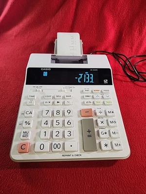 Calculadora de impresión de escritorio Casio HR-300RC | 12 dígitos 2 colores con modo de reimpresión Foto 1 de 4