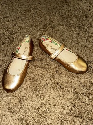 Mini Boden Mary Jane Metallic Bronze Gold Shoes Size 12 - Image 1 of 3