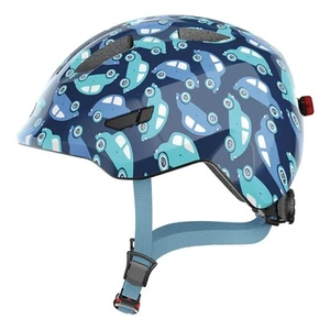New Abus Smiley 3.0 LED Helmet Blue Car M 50 - 55cm - Picture 1 of 4