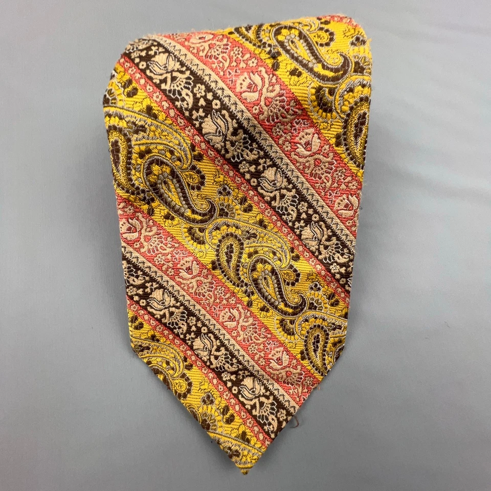 "Corbata de Colección Zindler's Cuello Paisley Rayas Hecha en EE. UU. Dacron Poliéster 61"" x 4""" Foto 1 de 4