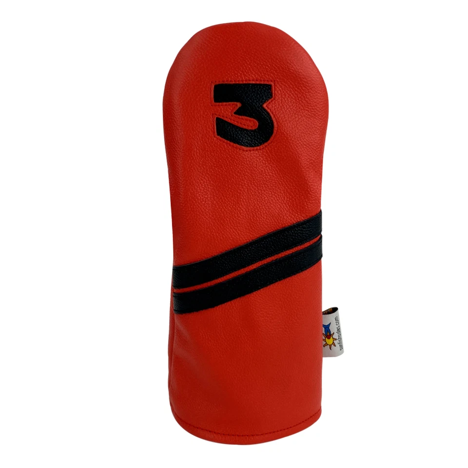 Sunfish Leather golf club headcover red black 3 wood fairway - Image 1 of 1