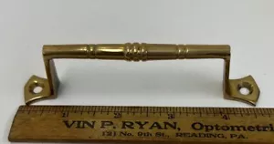 4-1/4 Brass Cabinet Hardware Pull Handle - Picture 1 of 3
