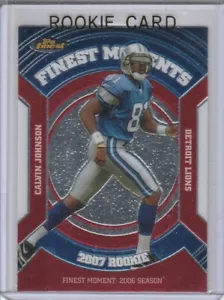 CALVIN JOHNSON ROOKIE CARD 2007 Topps Finest Football DETROIT LIONS MEGATRON RC! - Picture 1 of 2