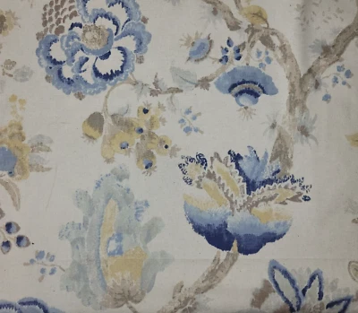Winslow in Freshair por Richloom 80 % algodón/20 % lino 54" azul floral Foto 1 de 2