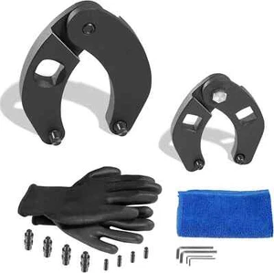 Llave de tuerca de glándula, llave inglesa de cilindro hidráulico ajustable con guantes, pasadores - Imagen 1 de 13