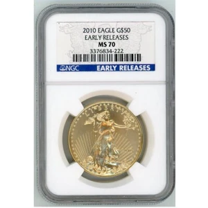 2010 American Gold Eagle $50 NGC MS 70 ER United States Mint - Picture 1 of 2