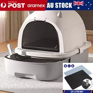 Cat Litter Box & Litter Mat Double-Layer Large Self Cleaning Anti-Splashing Tray - Picture 1 of 25
