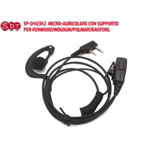 EP-0403K2 MICRO-AURICOLARE CON SUPPORTO PER KENWOOD/WOUXUN/POLMAR/BAOFENG - Zdjęcie 1 z 2