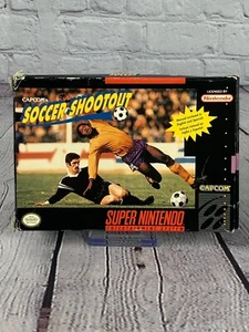 Capcom's Soccer Shootout (Super Nintendo, 1994) Complete in Box CIB - Picture 1 of 17