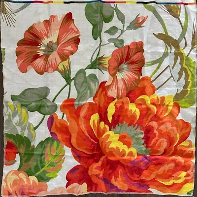 Floral Linen Sample for Pillow Case 25"x 25" - Image 1 of 2