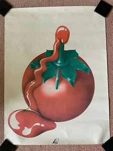 MICHAEL ENGLISH Tomaten Ketchup Flasche original signierter Druck - Bild 1 von 2