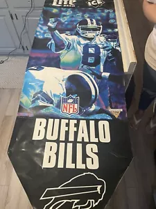 Buffalo Bills banner vintage vinile 6 piedi anni 90 sport nostalgia memorabilia NFL - Foto 1 di 1