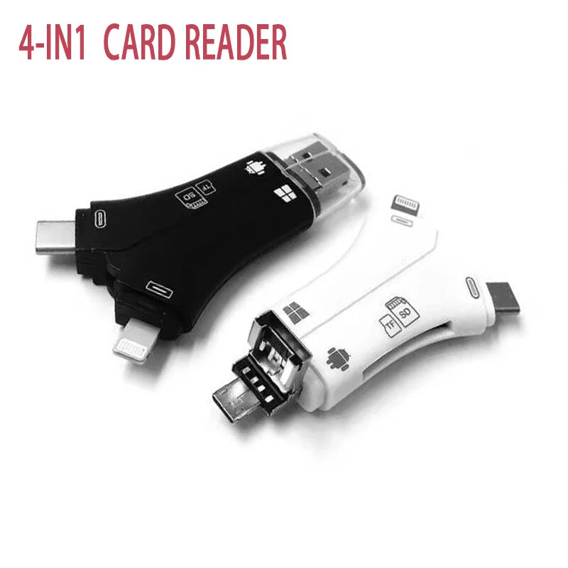 4in1 Card Reader Type C USB Flash Drive TF SD for IOS iPhone PC iPad OTG Android - Image 1 of 4