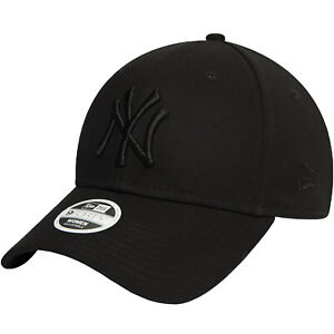New Era Womens New York Yankees Essential 9Forty Adjustable Cap Hat - Black