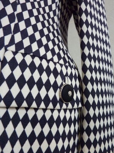 Blazer Lana a Scacchi Vintage Gianni Versace Bianco Nero $2.400 Taglia 44