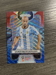2018 Panini Prizm World Cup Soccer Red Blue Wave #6 Javier Mascherano