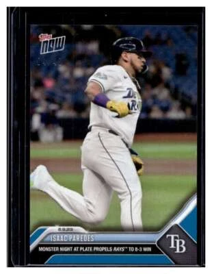 2023 Topps Now #412 Isaac Paredes Blue Parallel Card #d 4/49 - Image 1 of 2