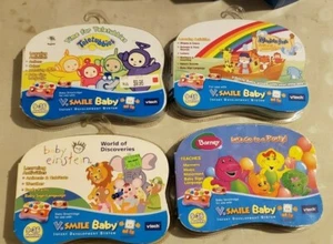 Lot of 5 Vtech V.Smile Baby Games Teletubbie, Barney, Einstein, Noah, Pooh...NEW - Picture 1 of 12