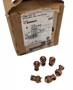 100 BURNDY KS15 Split Bolt Connector Copper Run/Tap: #10-8 AWG Stranded NEW - Picture 1 of 6